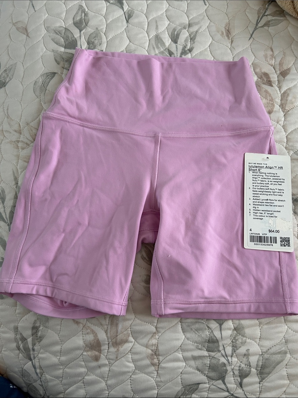 lululemon athletica High-Rise Bike Shorts — Light Pink